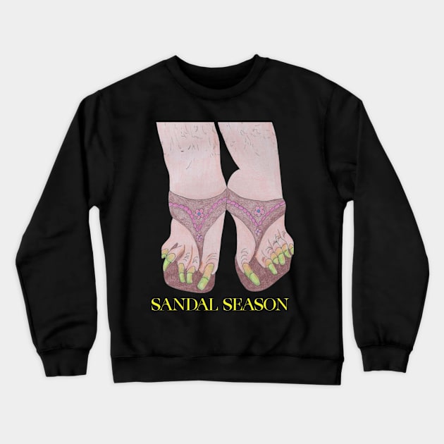 Sandal Season! Crewneck Sweatshirt by Doodle Dandies